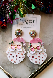 Heart Eye Santa Earring