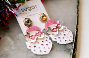 Heart Eye Santa Earring