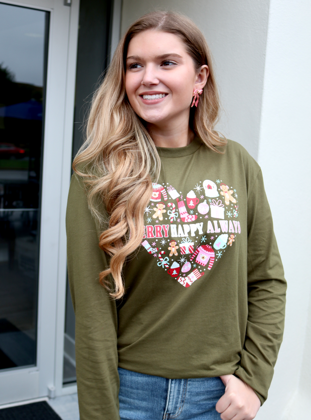 Merry Happy Always Long Sleeve Tee