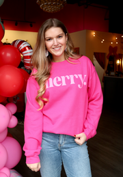 Merry Puff Pink Sweatshirt