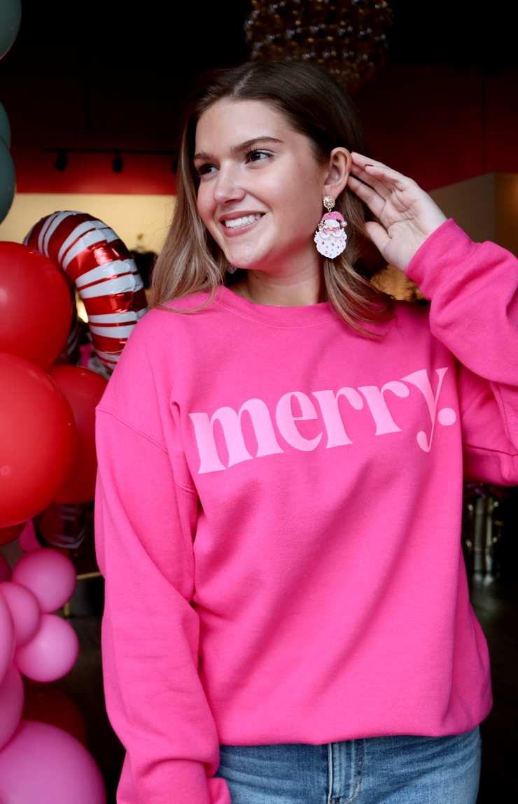 Merry Puff Pink Sweatshirt