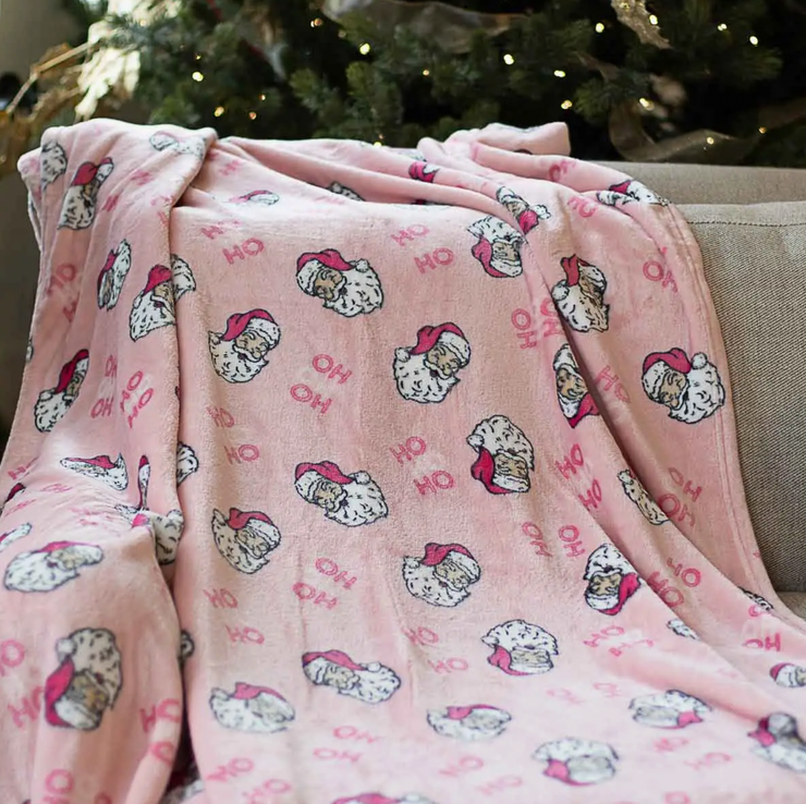 Ho Ho Ho Santa Throw Blanket | 50 x 60