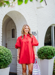 Briley Ruffle Dress | RED