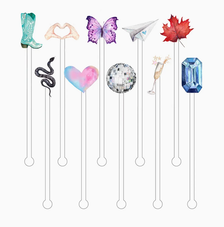 Taylor Swift Eras Tour Icons Drink Stirrers