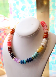 Rainbow Beaded Necklace