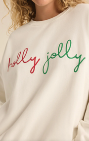 Holly Sunday Embroidered Embroidered Sweatshirt