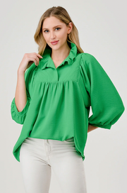 Mandy Ruffle Top | GREEN