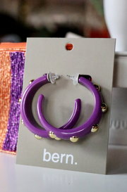 Rouge Studded Hoop | Purple