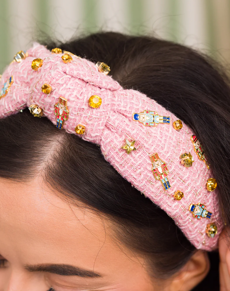 Pink Tweed Nutcracker Headband