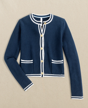 Marlene Button Front Cardigan | Dress Blue