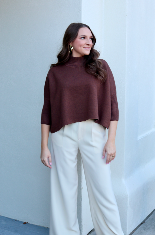 Aja Sweater | Heather Brown