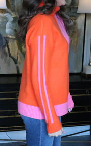 DOORBUSTER :: Colorblock Dream Sweater | Pink/Orange