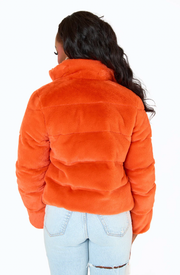 Noella Faux Fur Jacket | Cayenne - SMALL