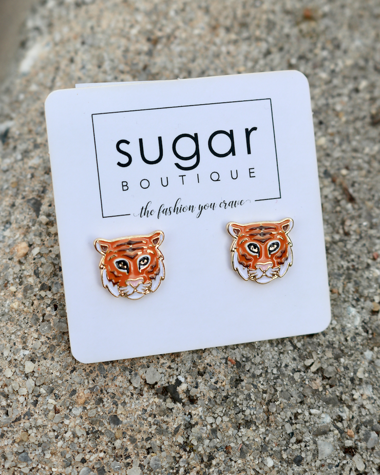 Tiger Enamel Stud