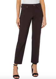 Madonna Ponte Knit Slim Straight Pant | Java