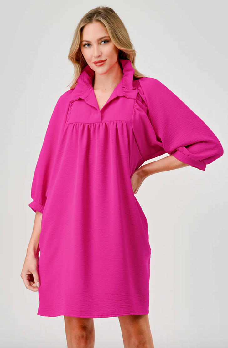 DOORBUSTER :: Mandy Dress | Hot Pink