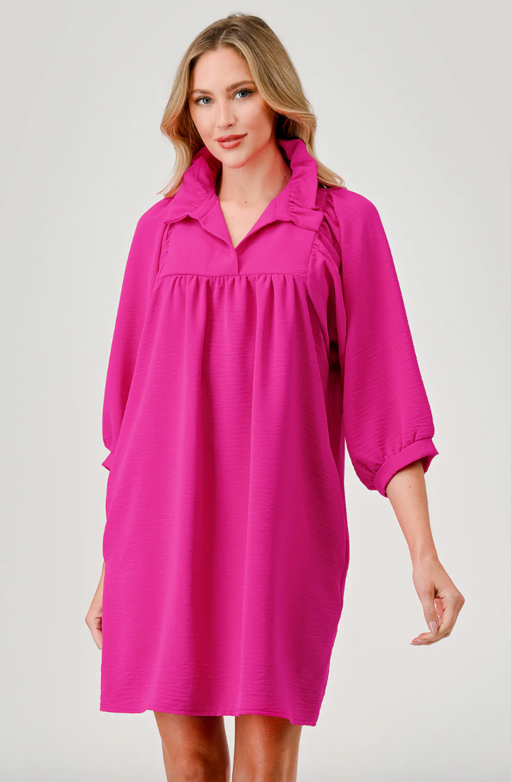 DOORBUSTER :: Mandy Dress | Hot Pink