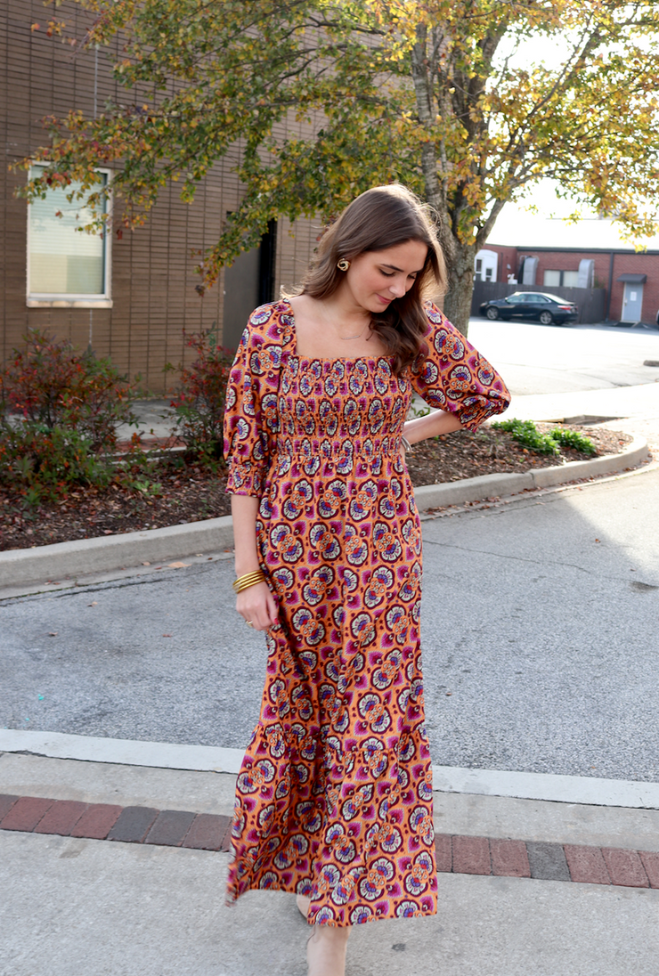 Yellowstone Smocked Maxi