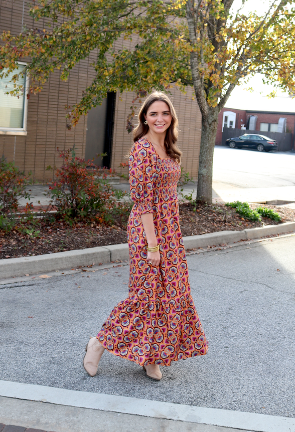 Yellowstone Smocked Maxi