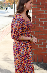 Yellowstone Smocked Maxi