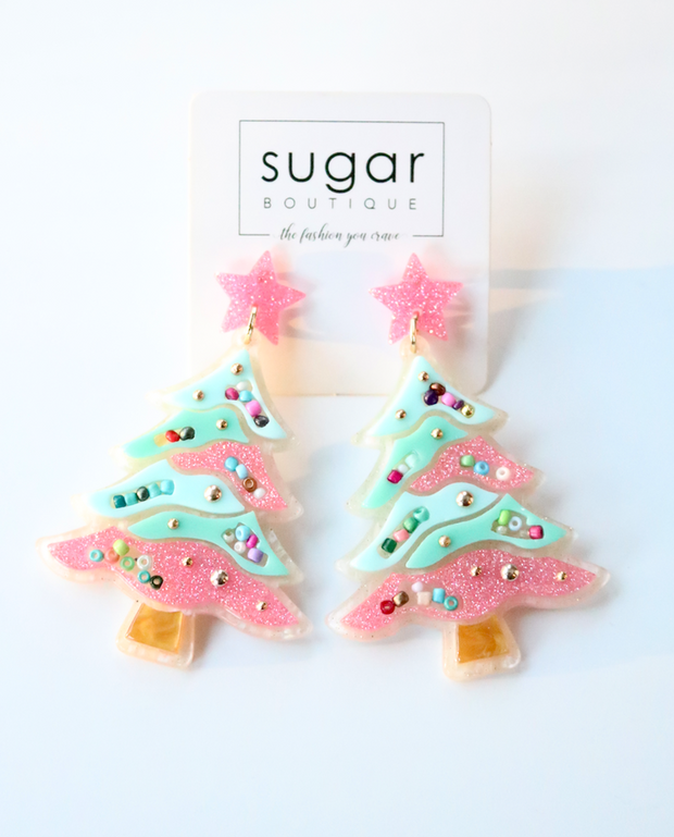 Sugar Sweet Sprinkles Christmas Tree Earring