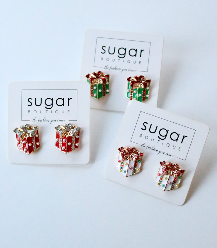 Sparkling Present Stud (3 colors!)