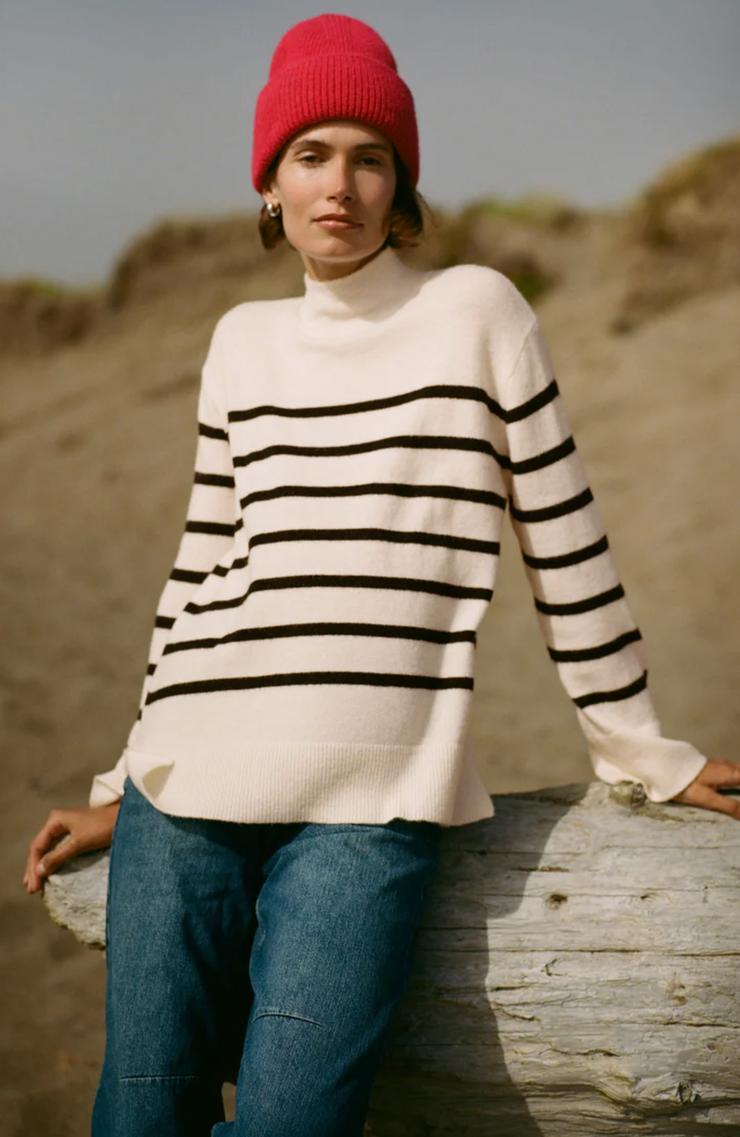 Finn Stripe Turtleneck Sweater