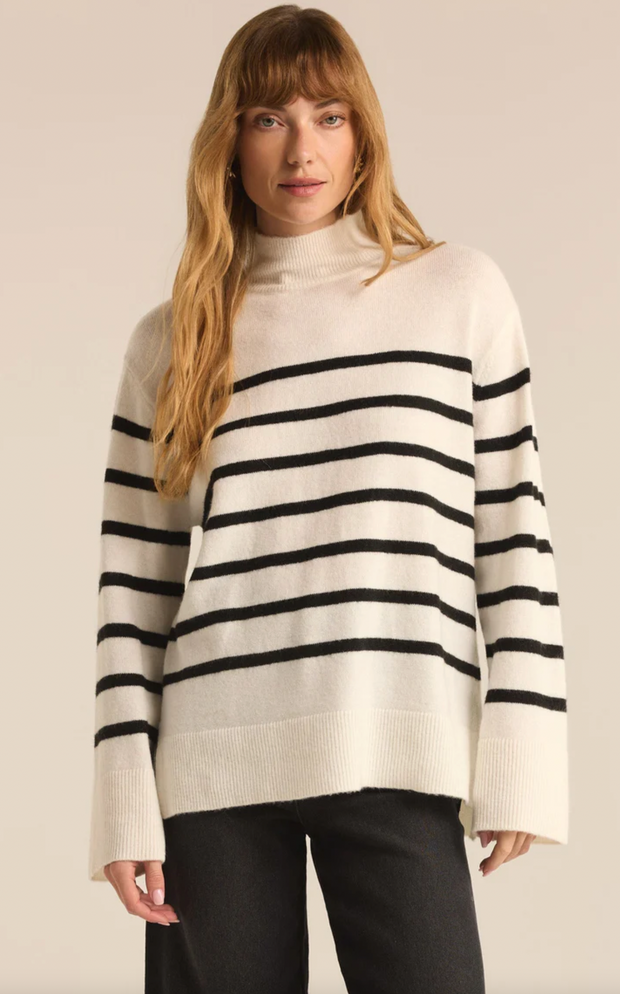 Finn Stripe Turtleneck Sweater