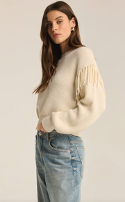 On the Fringe Sweater | Sea Salt