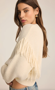 On the Fringe Sweater | Sea Salt