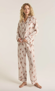 Dreamer Cheetah Satin Pj Set