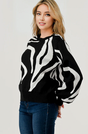 Ziggy Sweater | Black/White