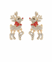 Rhinestone Rudolph Earring