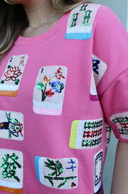 Pink Mahjong Sweatshirt