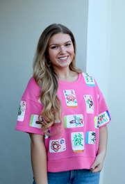 Pink Mahjong Sweatshirt