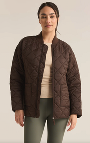 Sunrise Quilted Nylon Bomber Jacket