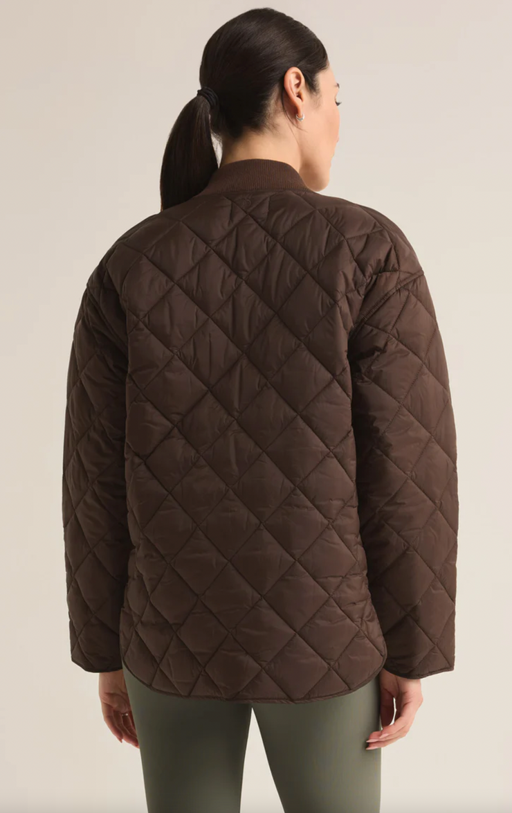 Sunrise Quilted Nylon Bomber Jacket