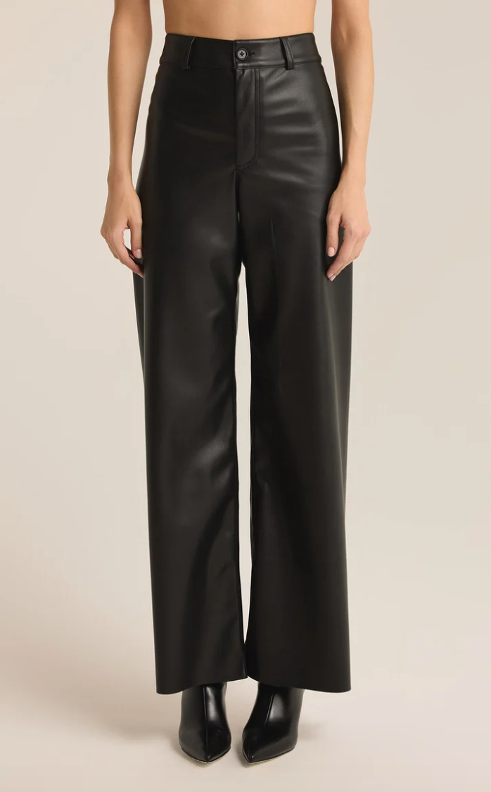 Rilynn Faux Leather Pant  | Black