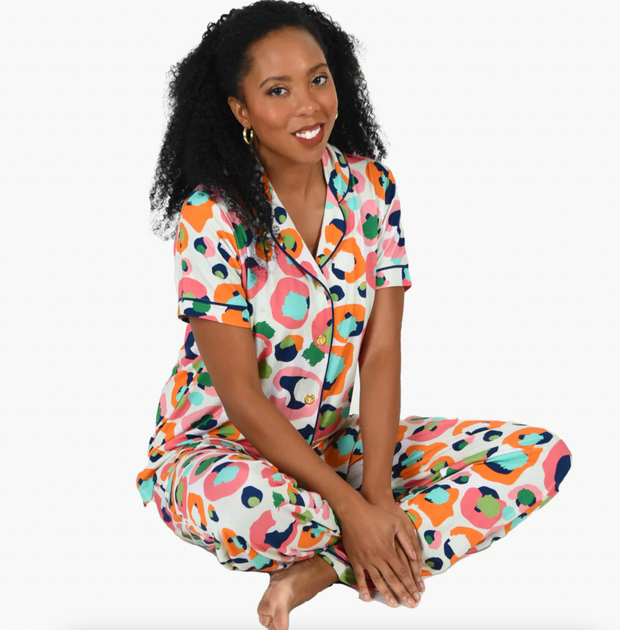 Multi Spot Cheetah Pajama Pant Set