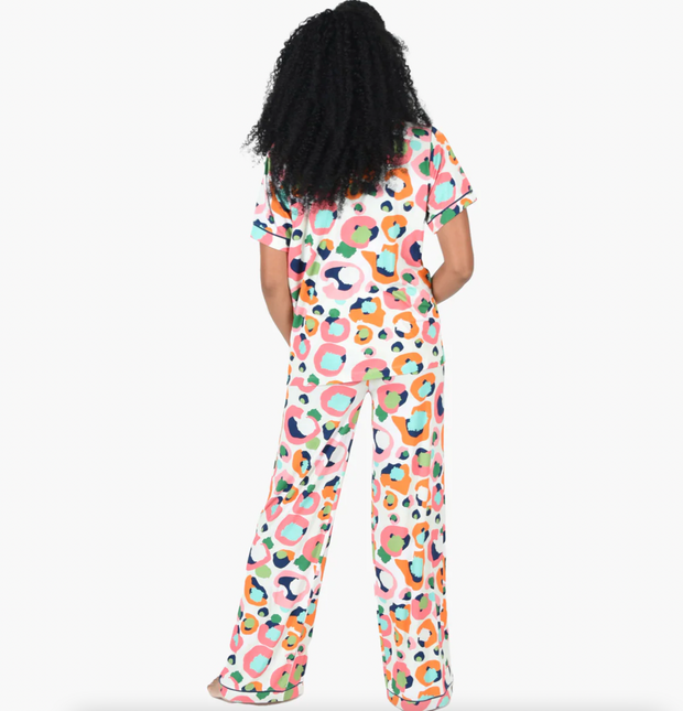 Multi Spot Cheetah Pajama Pant Set