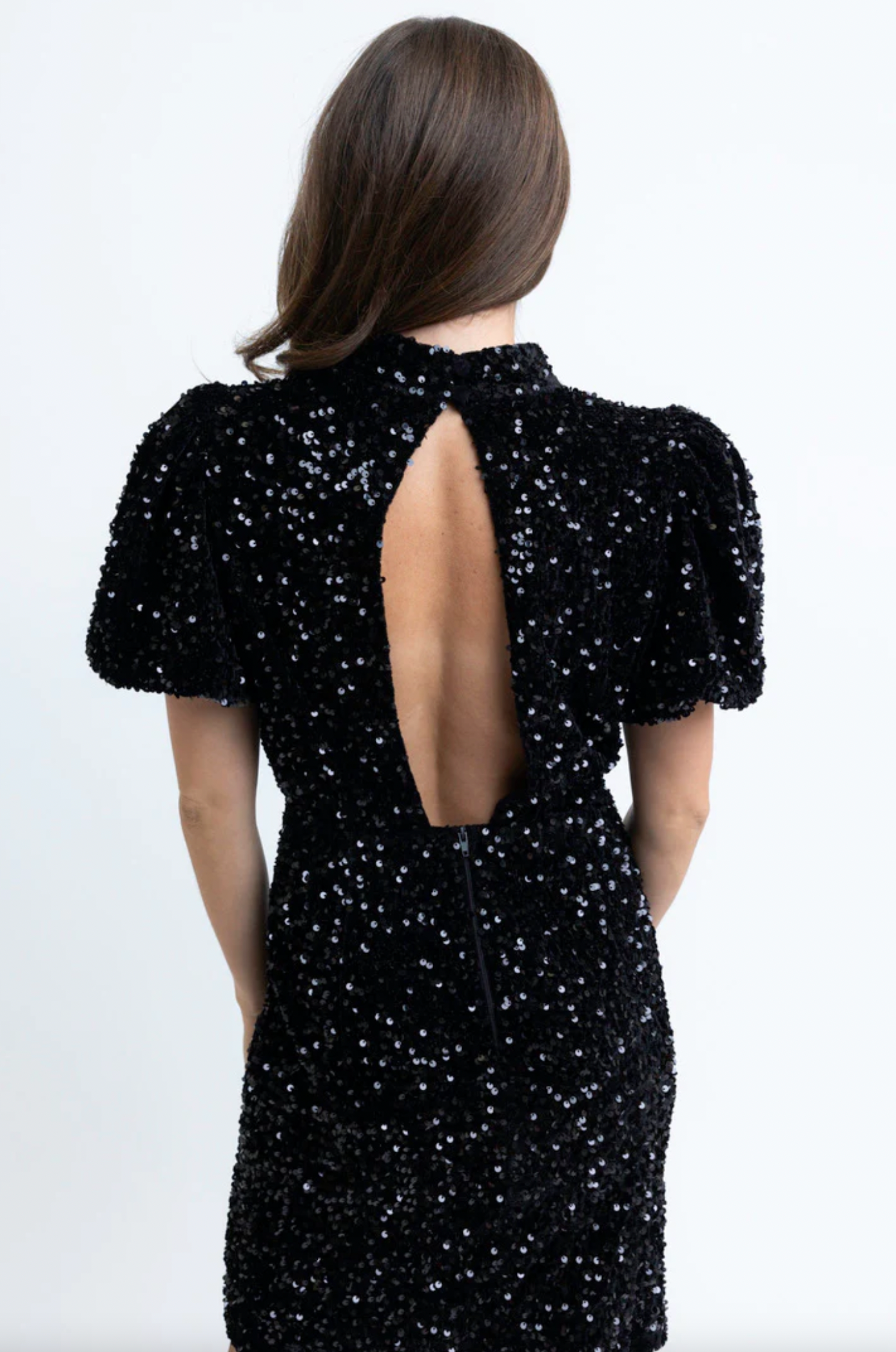 Kiss Me at Midnight Sequin  Dress | Black