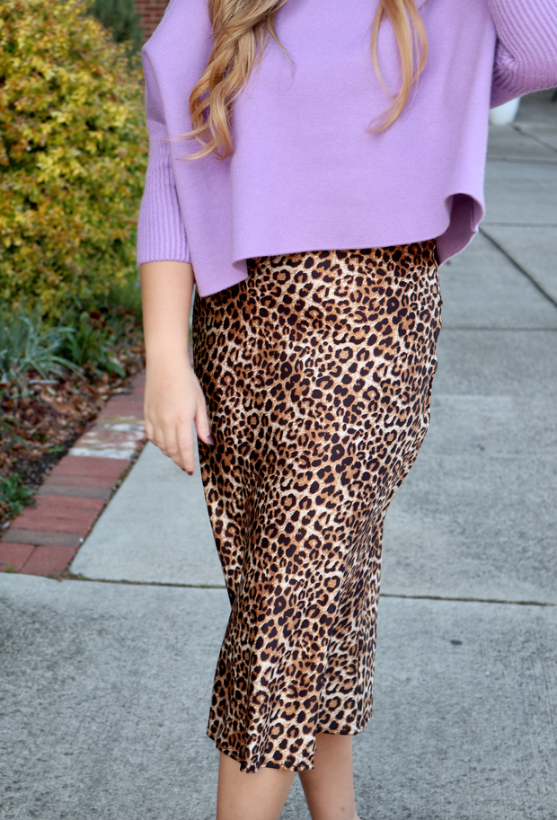 Luxe Leopard Midi Skirt