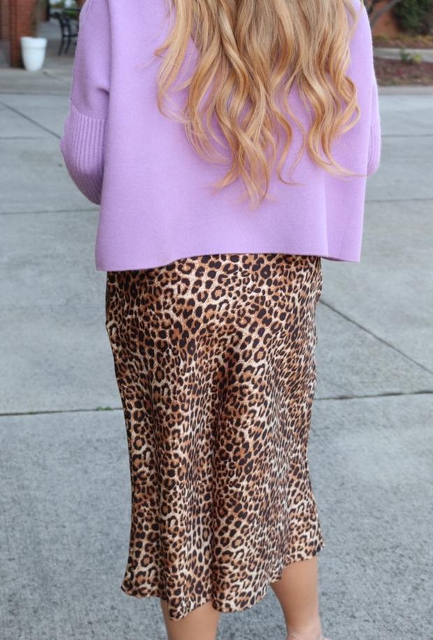 Luxe Leopard Midi Skirt