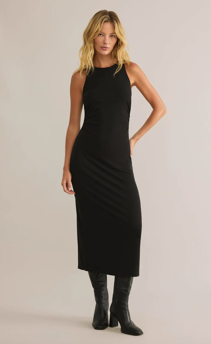 Adison Midi Dress | Black