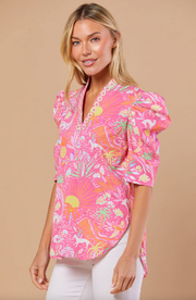 Natalie Blouse | Whimsical Island Sunrise