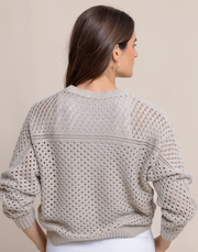 Ophelia Open Stitch Sweater | Driftwood Khaki