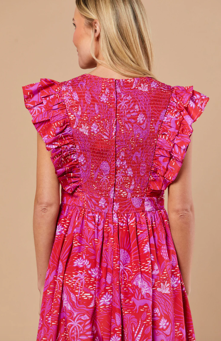 Stacey Dress | Whimsical Island Sunset