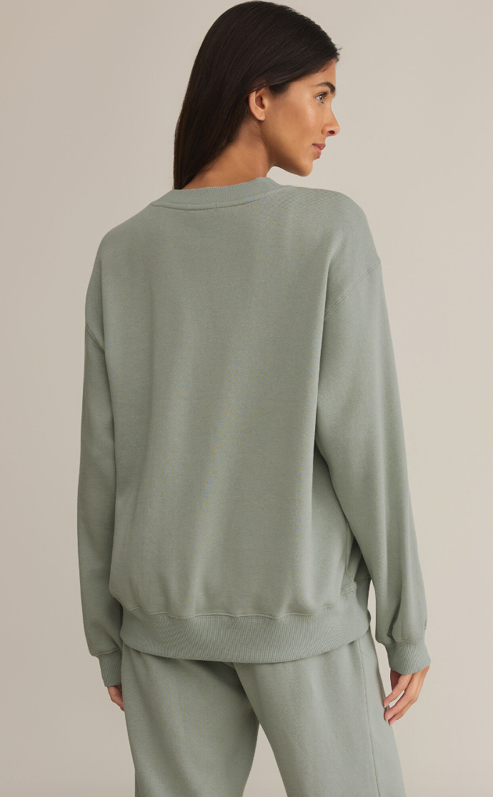 Boyfriend Sweatshirt | Sage Green