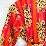 Comfy Chic Cotton Robe | Orange/Pink Tiger