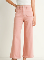 Patch Pocket Wide Leg | Dusty Coral